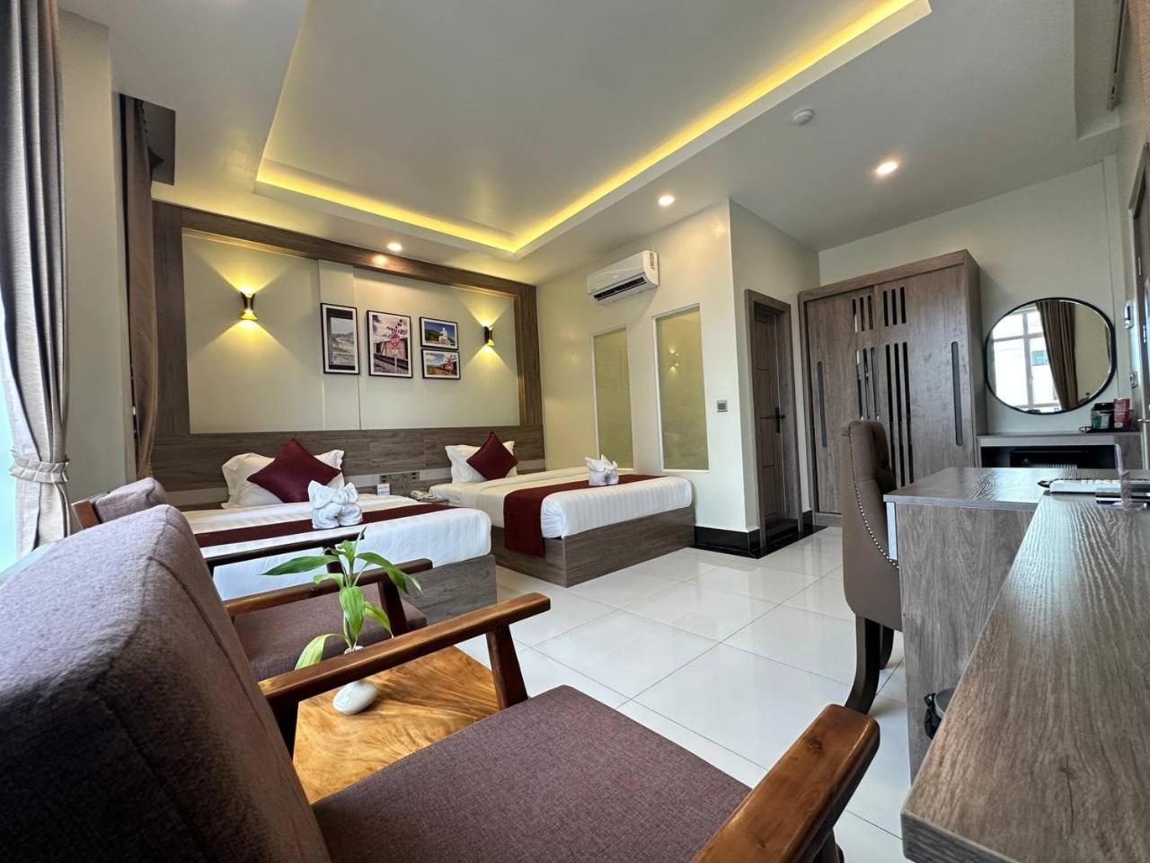 Twin Hotel Kampot Bagian luar foto